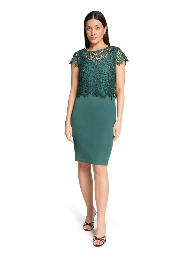 Vera Mont Kleid Kurz 3/4 Arm 5609 Dark emerald