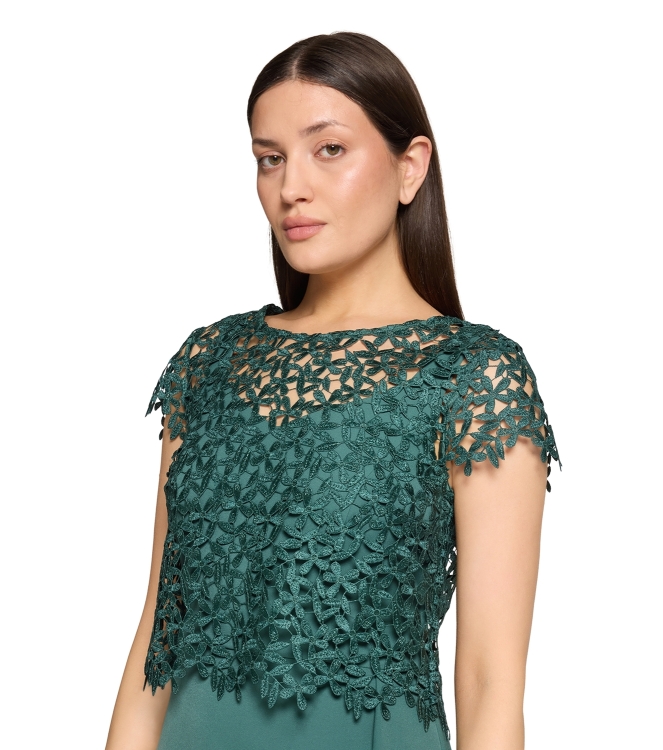 Vera Mont Kleid Kurz 3/4 Arm 5609 Dark emerald