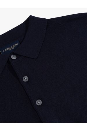 Cavallaro Milacio Long Sleeve Polo 699000 Dark blue
