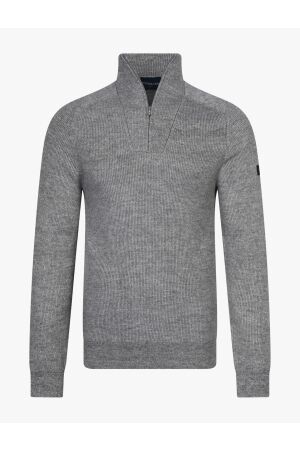 Cavallaro Corsico Melange Half Zip Pullover 950000 Mid grey