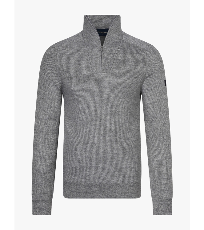 Cavallaro Corsico Melange Half Zip Pullover 950000 Mid grey