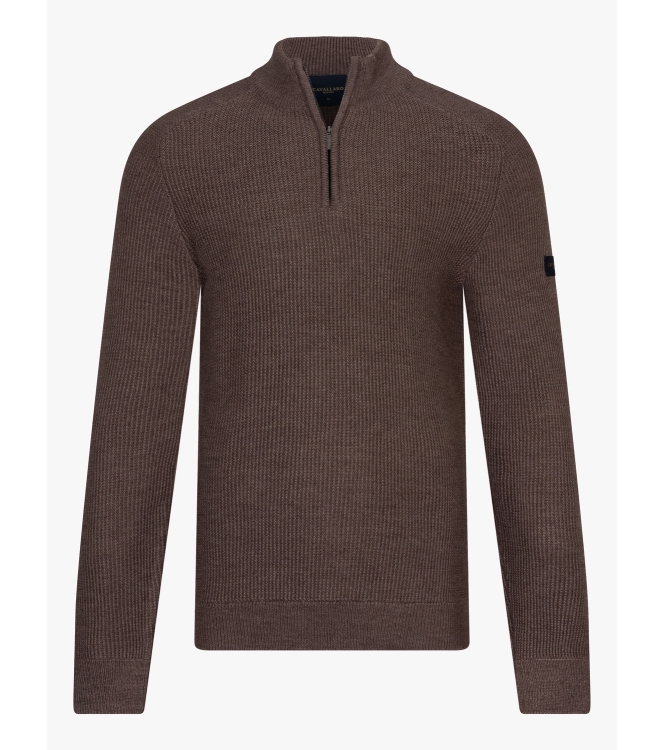 Cavallaro Sagio Half Zip Pullover 84000 Taupe