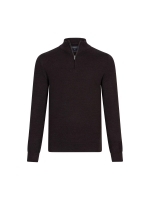 Cavallaro Merino Half Zip Pullover 898000 Dark brown