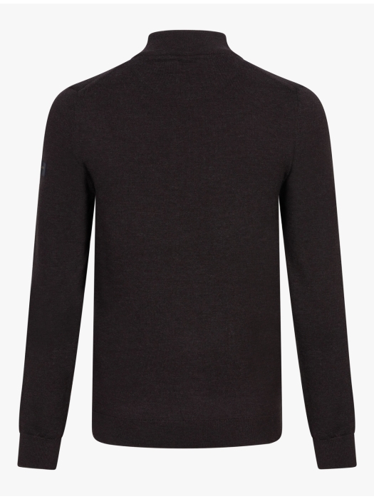 Cavallaro Merino Half Zip Pullover 898000 Dark brown