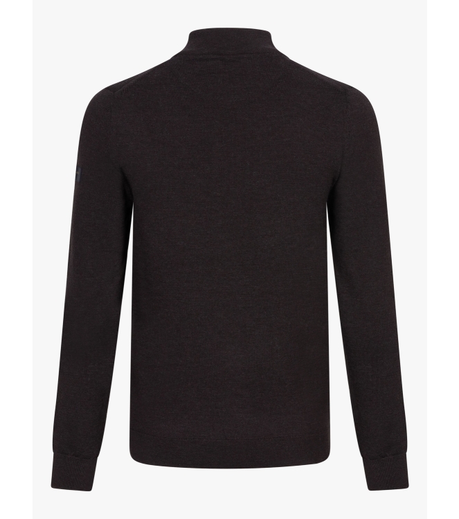 Cavallaro Merino Half Zip Pullover 898000 Dark brown