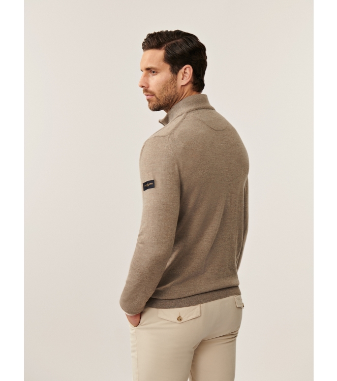 Cavallaro Merino Half Zip Pullover 810000 Sand