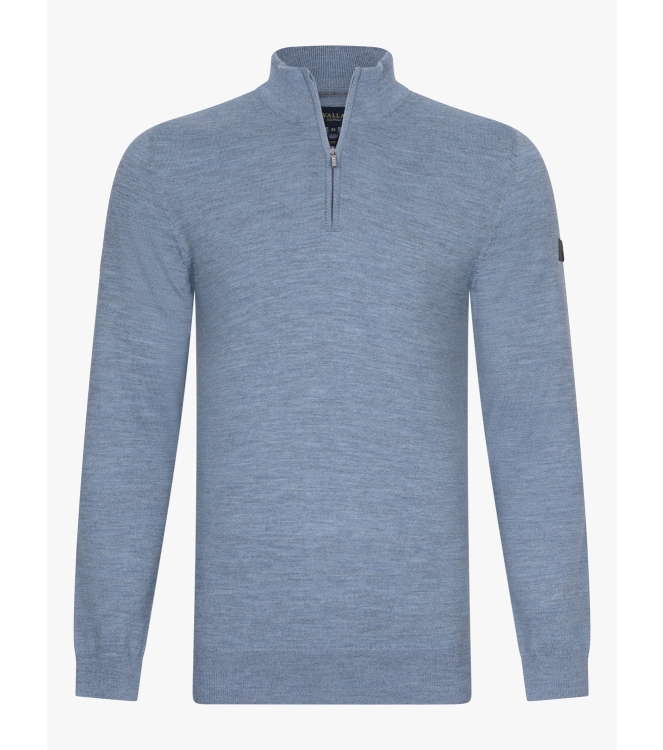 Cavallaro Merino Half Zip Pullover 970000 Grey blue