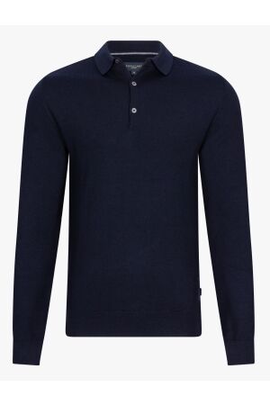 Cavallaro Merino Long Sleeve Polo 699000 Dark blue