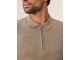 Cavallaro Merino Long Sleeve Zip Polo 810000 Sand