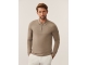 Cavallaro Merino Long Sleeve Zip Polo 810000 Sand