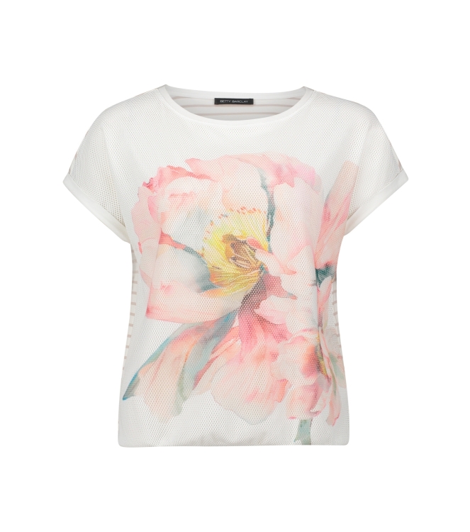 Betty Barclay Shirt Kurz 1/2 Arm 1945 Patch cream/rose