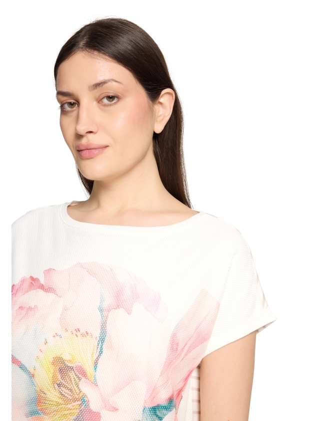 Betty Barclay Shirt Kurz 1/2 Arm 1945 Patch cream/rose