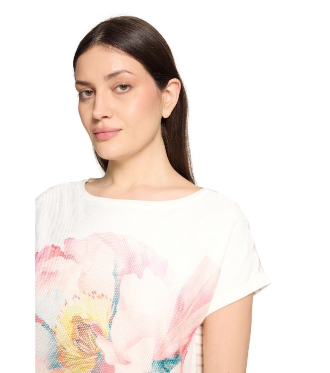 Betty Barclay Shirt Kurz 1/2 Arm 1945 Patch cream/rose