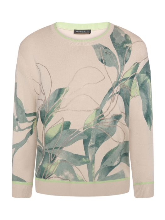 Betty Barclay Strickpullover Kurz 3/4 Arm 7856 Beige/green