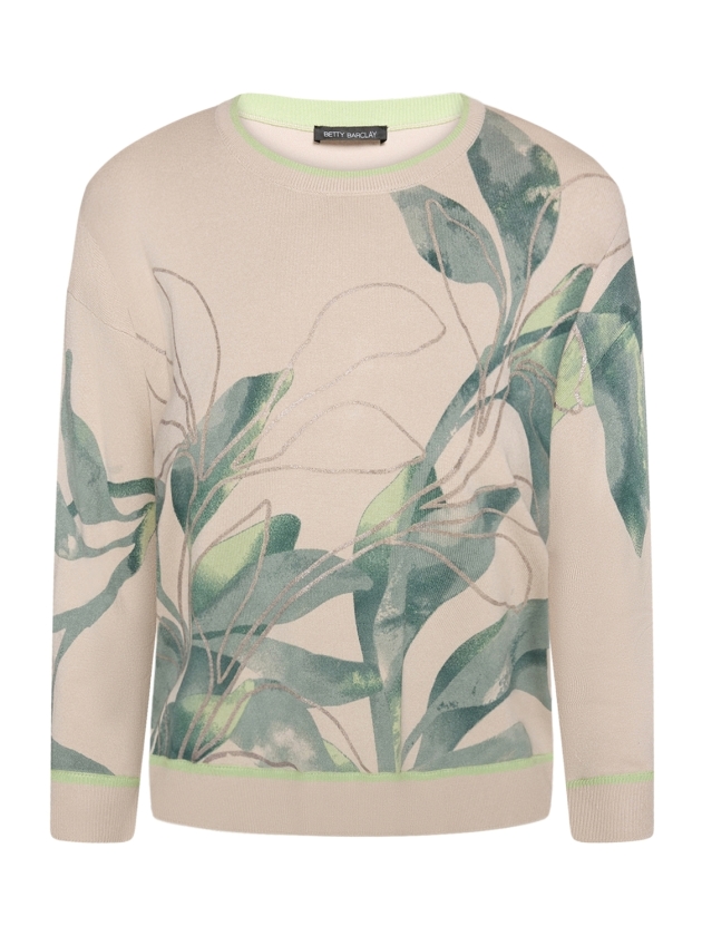 Betty Barclay Strickpullover Kurz 3/4 Arm 7856 Beige/green