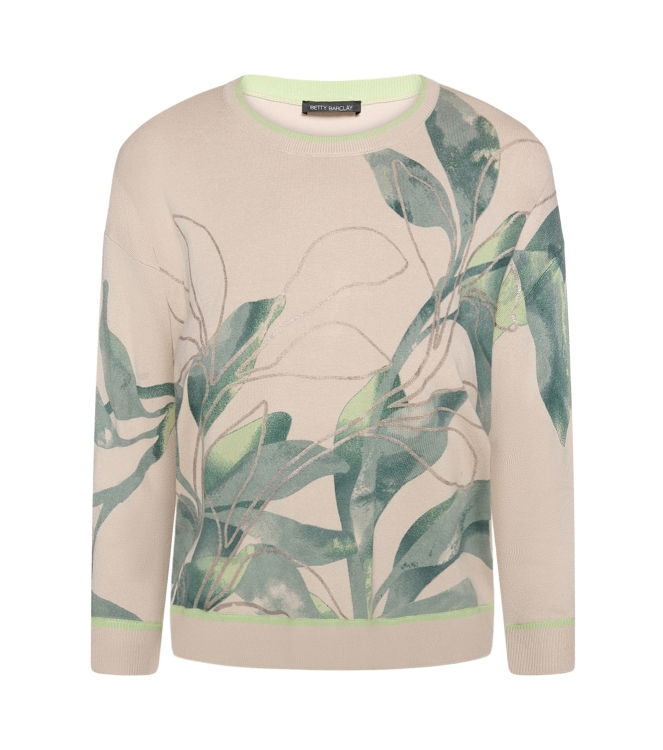 Betty Barclay Strickpullover Kurz 3/4 Arm 7856 Beige/green
