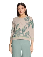 Betty Barclay Strickpullover Kurz 3/4 Arm 7856 Beige/green
