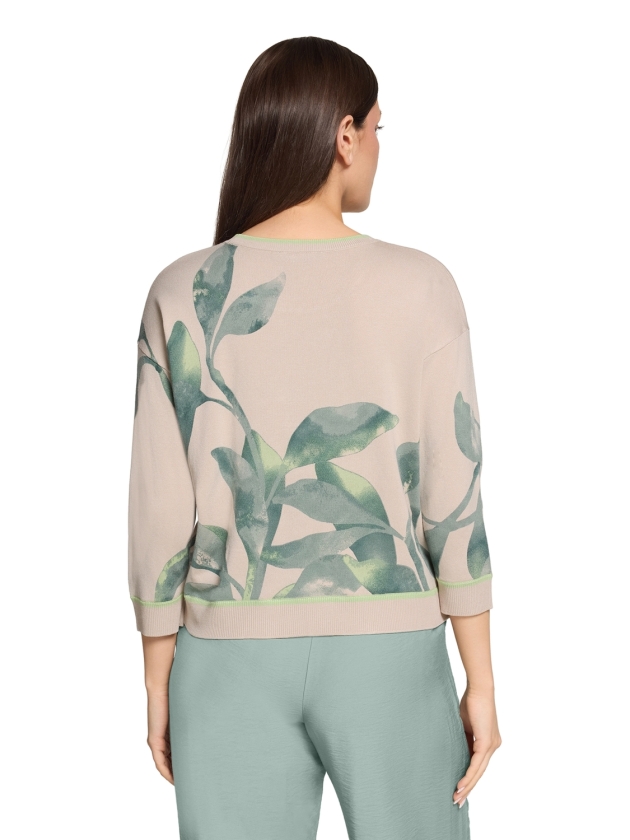 Betty Barclay Strickpullover Kurz 3/4 Arm 7856 Beige/green