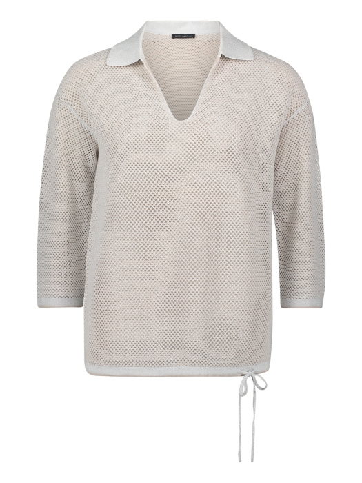 Betty Barclay Strickpullover Kurz 3/4 Arm 1973 Patch cream/beige