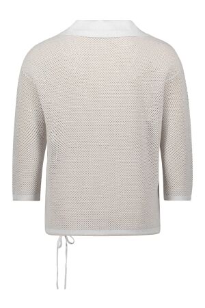Betty Barclay Strickpullover Kurz 3/4 Arm 1973 Patch cream/beige