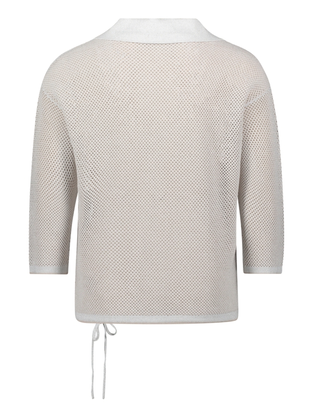 Betty Barclay Strickpullover Kurz 3/4 Arm 1973 Patch cream/beige