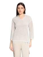 Betty Barclay Strickpullover Kurz 3/4 Arm 1973 Patch cream/beige