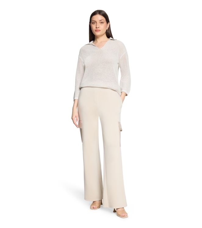 Betty Barclay Strickpullover Kurz 3/4 Arm 1973 Patch cream/beige