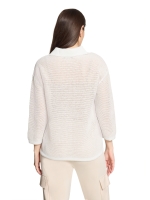 Betty Barclay Strickpullover Kurz 3/4 Arm 1973 Patch cream/beige