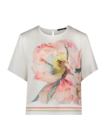 Betty Barclay Bluse Kurz 1/2 Arm 1945 Patch cream/rose