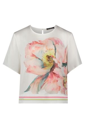 Betty Barclay Bluse Kurz 1/2 Arm 1945 Patch cream/rose