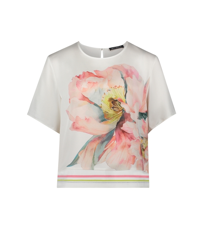 Betty Barclay Bluse Kurz 1/2 Arm 1945 Patch cream/rose