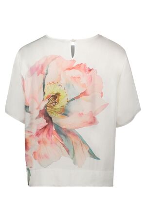 Betty Barclay Bluse Kurz 1/2 Arm 1945 Patch cream/rose