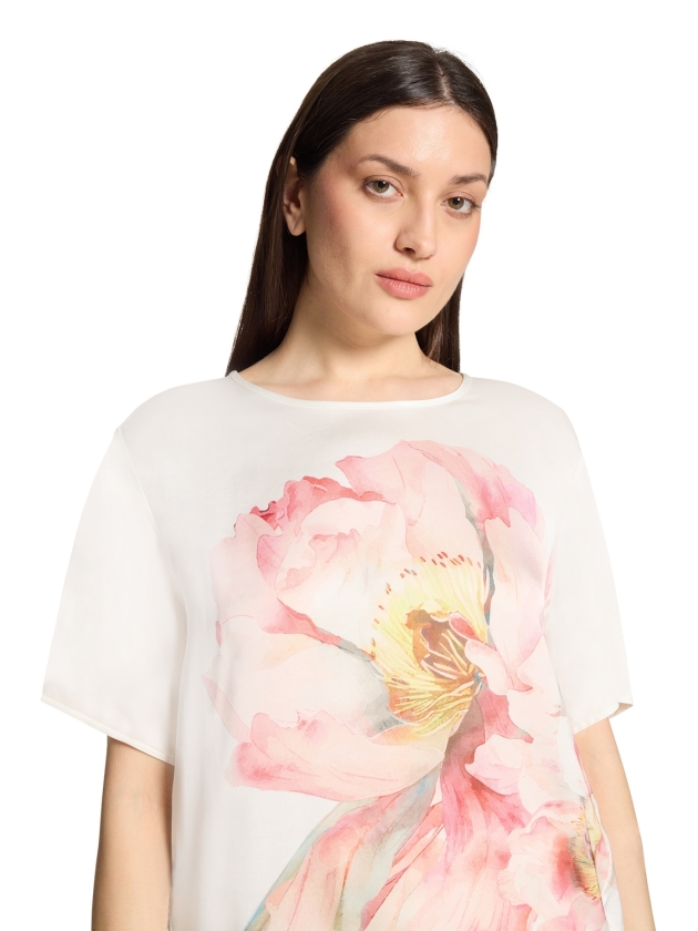 Betty Barclay Bluse Kurz 1/2 Arm 1945 Patch cream/rose