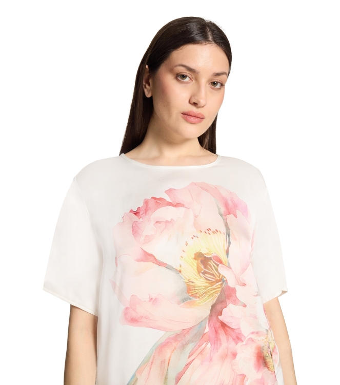 Betty Barclay Bluse Kurz 1/2 Arm 1945 Patch cream/rose