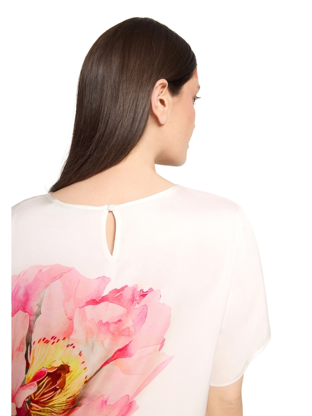 Betty Barclay Bluse Kurz 1/2 Arm 1945 Patch cream/rose