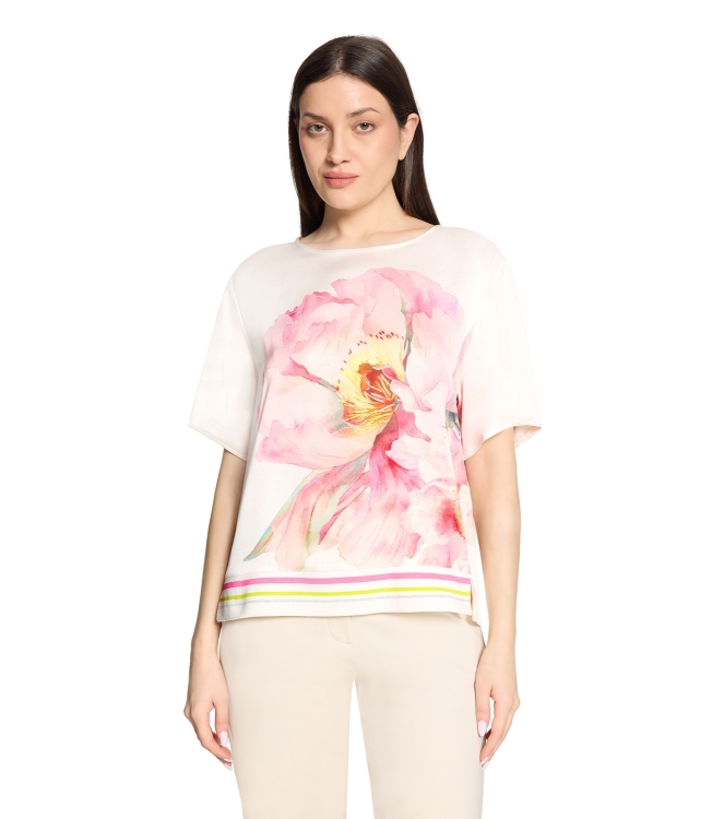 Betty Barclay Bluse Kurz 1/2 Arm 1945 Patch cream/rose