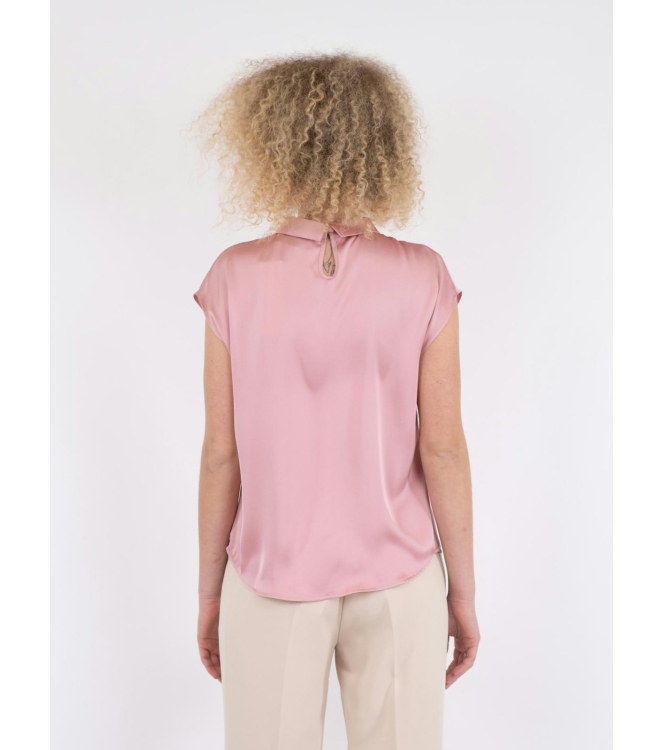 Neo Noir Fleur drapy satin blouse 754 Light pink