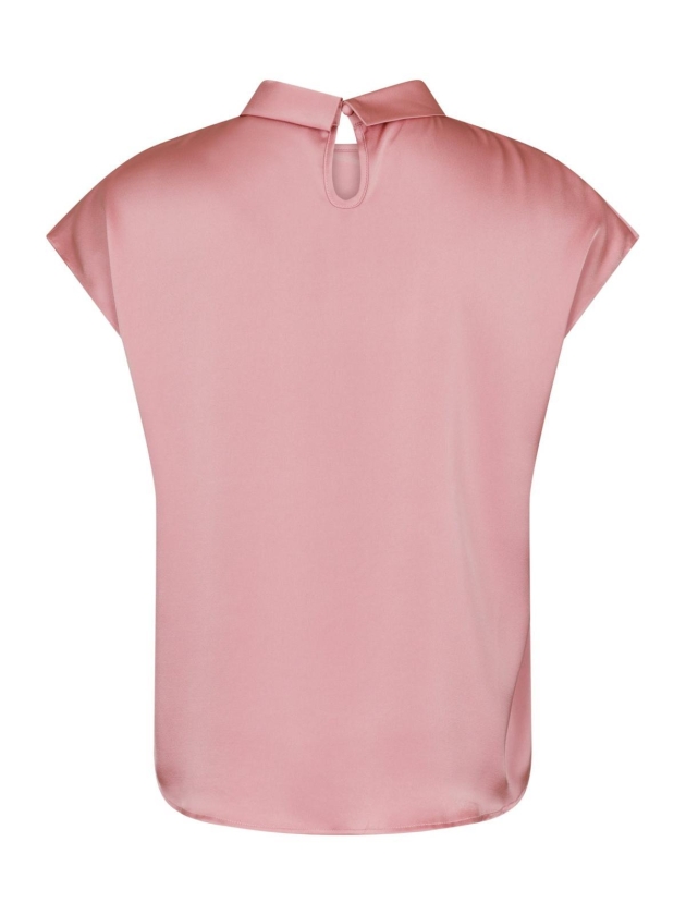 Neo Noir Fleur drapy satin blouse 754 Light pink