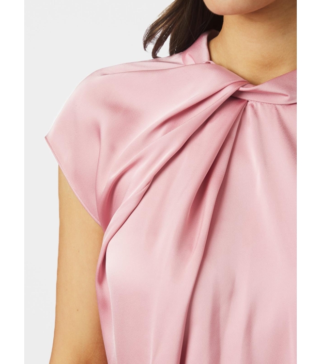Neo Noir Fleur drapy satin blouse 754 Light pink