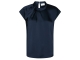 Neo Noir Fleur drapy satin blouse 141 Navy