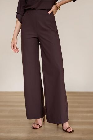 Studio Anneloes Lexie LONG bonded trousers 8700 espresso
