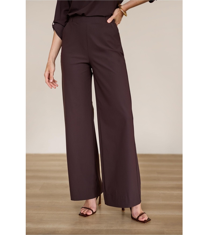 Studio Anneloes Lexie LONG bonded trousers 8700 espresso