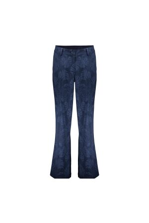 Geisha Pants denim flowers 00065 Blue