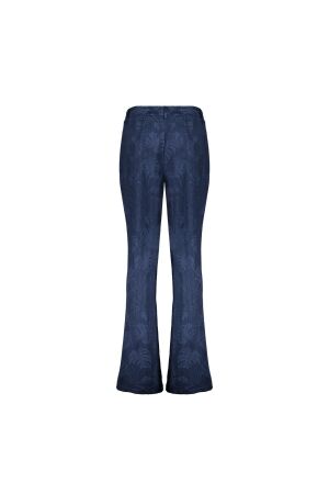 Geisha Pants denim flowers 00065 Blue