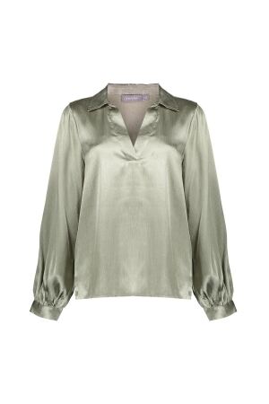 Geisha Satin blouse 000520 Soft green