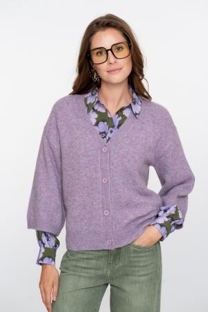 Geisha Cardigan v-neck 3/4 sleeves 000300 Lilac