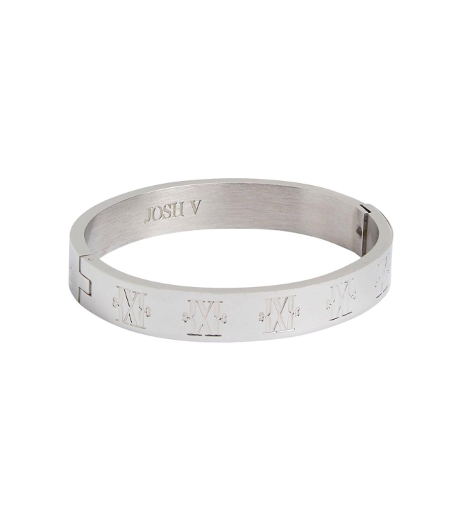Josh V JV BIRGITTE bangle with logo 003 silver