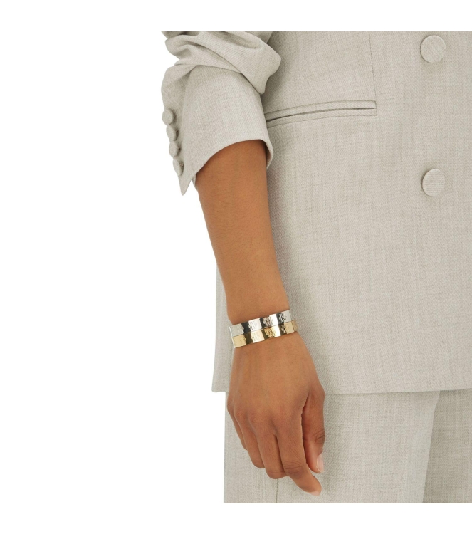 Josh V JV BIRGITTE bangle with logo 003 silver