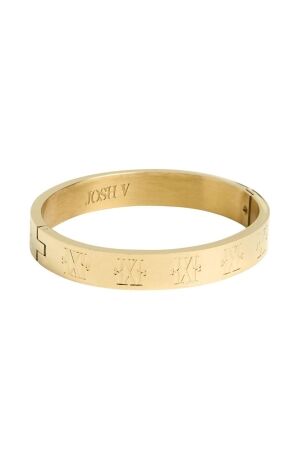 Josh V JV BIRGITTE bangle with logo 006 gold