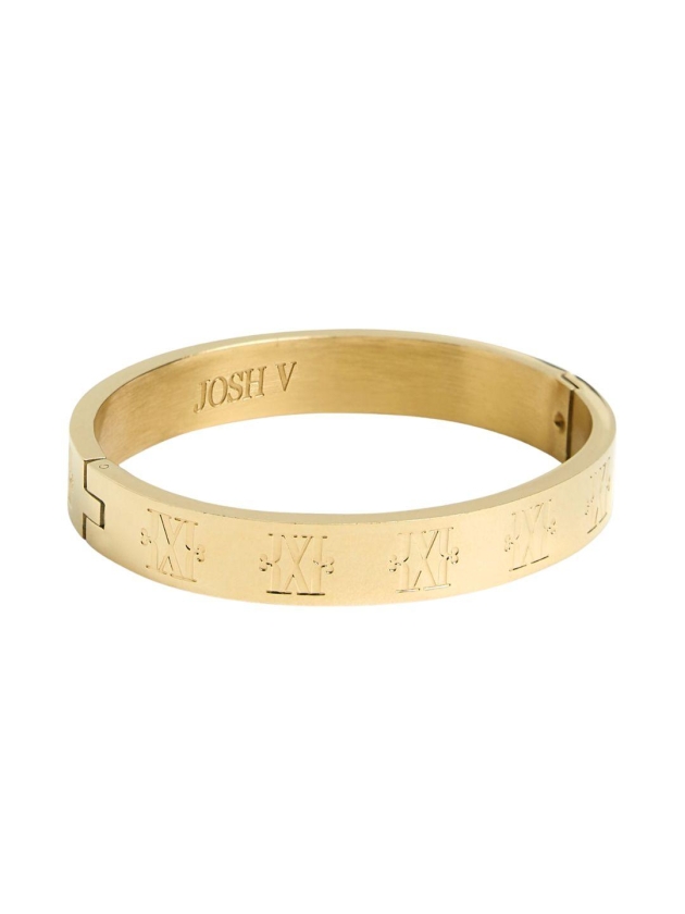 Josh V JV BIRGITTE bangle with logo 006 gold